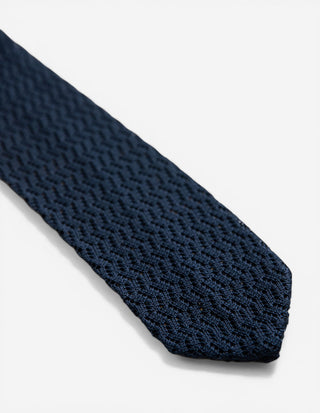 Slips Stickad Zig Zag Marinblå
