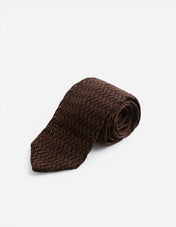 Slips Stickad Zig Zag Nougatbrun