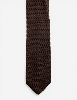 Slips Stickad Zig Zag Nougatbrun
