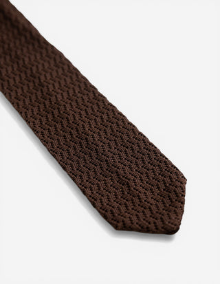 Slips Stickad Zig Zag Nougatbrun