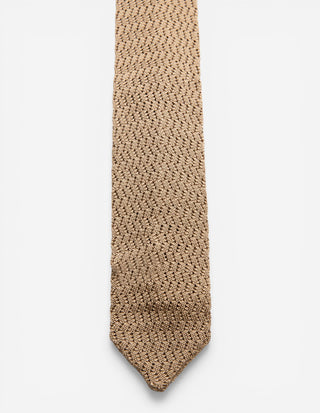Slips Stickad Zig Zag Guldbeige