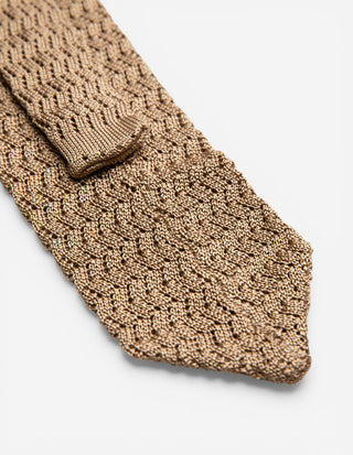 Slips Stickad Zig Zag Guldbeige