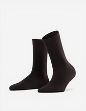 Soft Merino Sock Strumpor Mörkbrun