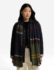 Rosefield Tartan Halsduk Lammull Grön/Blå/Röd