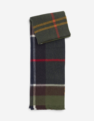 Rosefield Tartan Halsduk Lammull Grön/Blå/Röd