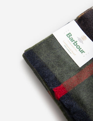 Rosefield Tartan Halsduk Lammull Grön/Blå/Röd
