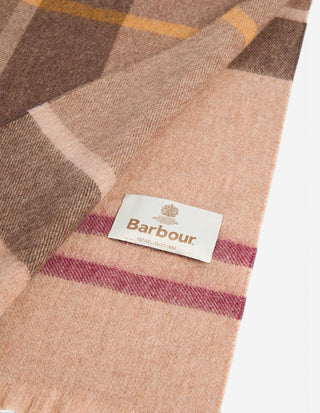 Rosefield Tartan Halsduk Lammull Beige/Brun
