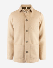 Hoxton Shirt Jacket Herringbone Beige