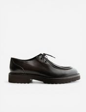 Lace-up Leather Shoe Dark Brown