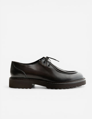 Lace-up Leather Shoe Dark Brown