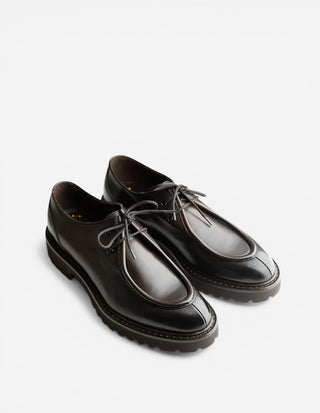 Lace-up Leather Shoe Dark Brown
