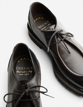 Lace-up Leather Shoe Dark Brown