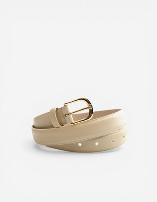 Milo Skärp Läder Beige