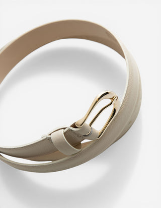 Milo Skärp Läder Beige