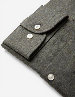 Slim Fit Skjorta Flanell Grön