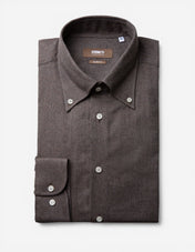 Slim Fit Skjorta Flanell Brun