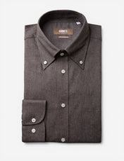 Regular Fit Skjorta Flanell Brun