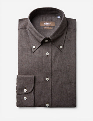 Regular Fit Skjorta Flanell Brun