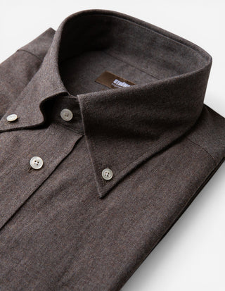 Regular Fit Skjorta Flanell Brun