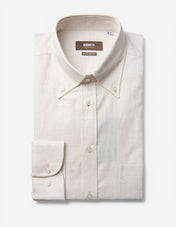Regular Fit Skjorta Flanell Benvit