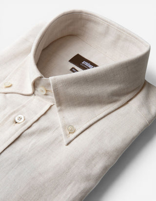 Regular Fit Skjorta Flanell Benvit