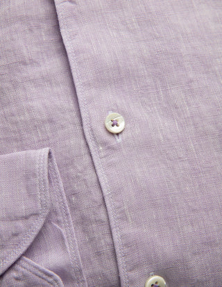 Slimline Skjorta Linne Lila