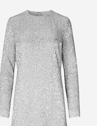 Celsia Sequin Dress Silver