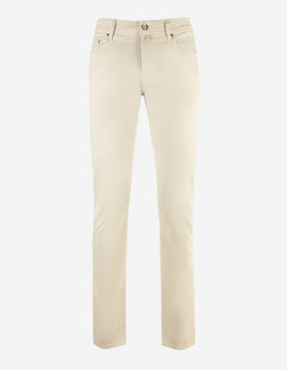 Nick 5-ficksbyxa Bomull Lyocell Stretch Ljusbeige