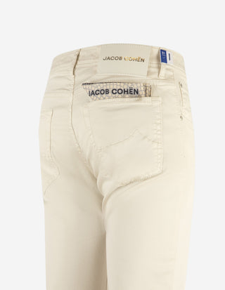 Nick 5-ficksbyxa Bomull Lyocell Stretch Ljusbeige