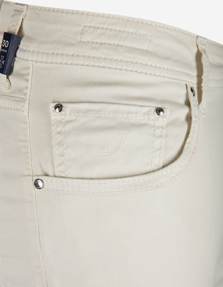 Nick 5-ficksbyxa Bomull Lyocell Stretch Ljusbeige