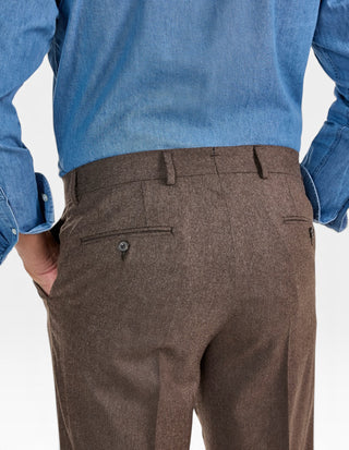 Davide Byxa Flanell Nougat