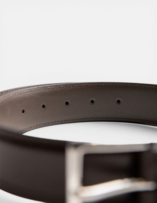 Leather Belt Calf Dark Brown