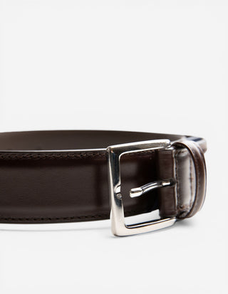 Leather Belt Calf Dark Brown