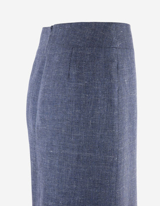 Sivan Skirt Linnen Navy