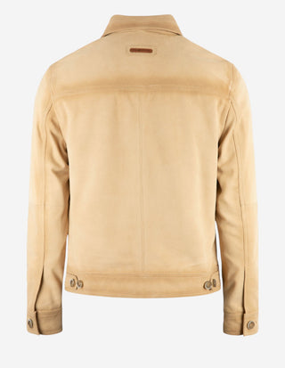 Racer Biker Jacka Ljusbeige