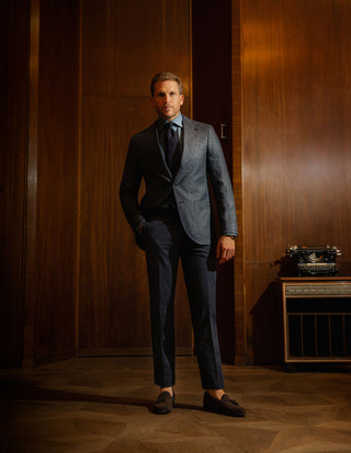 Regular Chinos Bomull Stretch Navy