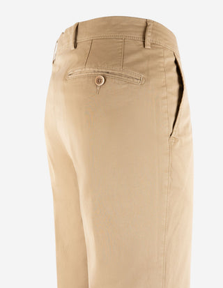 Regular Chinos Bomull Stretch Mörkbeige