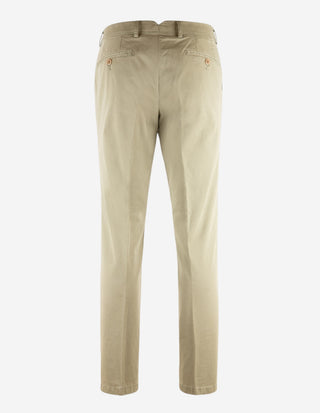 Regular Chinos Bomull Stretch Mossgrön