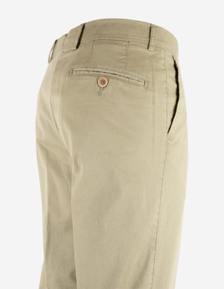 Regular Chinos Bomull Stretch Mossgrön