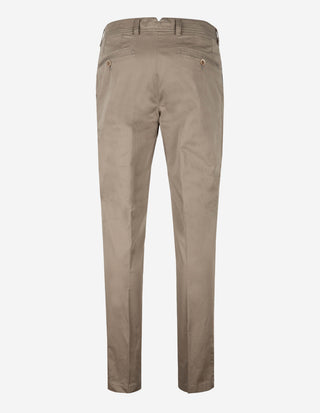 Regular Chinos Bomull Stretch Gråbeige