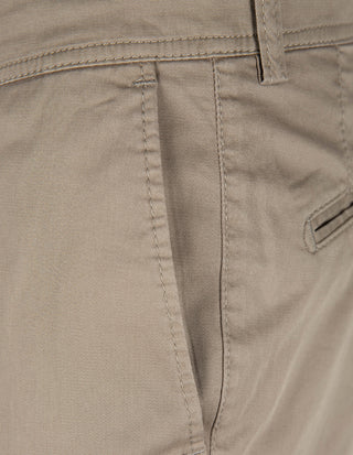 Regular Chinos Bomull Stretch Gråbeige