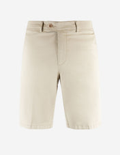 Shorts Bomull Stretch Ljusbeige