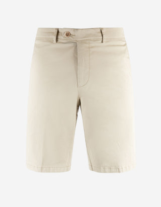 Shorts Bomull Stretch Ljusbeige