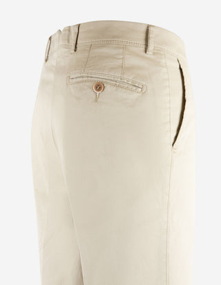 Shorts Bomull Stretch Ljusbeige