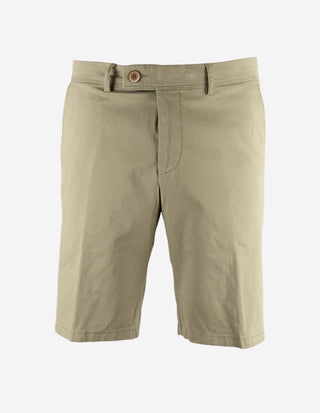 Shorts Bomull Stretch Mossgrön