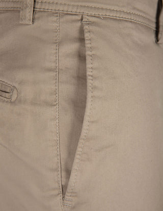 Shorts Bomull Stretch Gråbeige