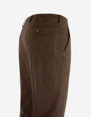 Chinos Ströms Bomull Stretch Mörkbrun