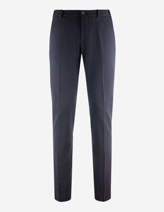 Morello Elax Seeersucker Byxa Navy