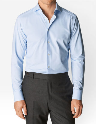 Contemporary Fit Skjorta Fyrvägsstretch Ljusblå