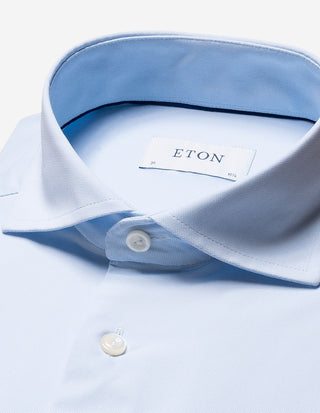 Slim Fit Skjorta Fyrvägsstretch Ljusblå